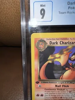 2000 POKEMON 1ST EDITION DARK CHARIZARD 21/82 TEAM ROCKET Non Holo Cgc 9 - Image 2