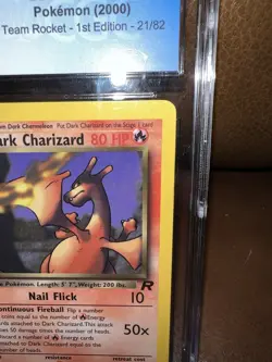 2000 POKEMON 1ST EDITION DARK CHARIZARD 21/82 TEAM ROCKET Non Holo Cgc 9 - Image 3