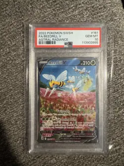 Pokemon 2022 Beedrill V 161/189 Full Art Astral Radiance GEM MINT PSA 10 - Image 1