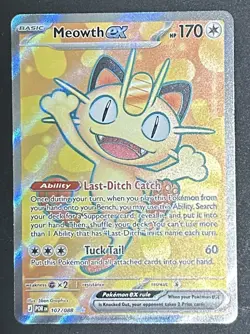 Meowth ex 107/088 Perfect Order Ultra Rare Full Art Holo Pokemon TCG - Image 1