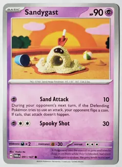 Sandygast 091/167 NM - Twilight Masquerade Pokemon Asako Ito Crocheted Art - Image 1