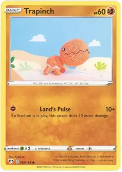 Trapinch - 089/189 - Darkness Ablaze - NM/M Pokemon Asako Ito Crochet - Image 1