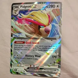 Pokemon Pidgeot ex SV03 Obsidian Flames Double Rare Holo 164/197 HP 280 - Image 1
