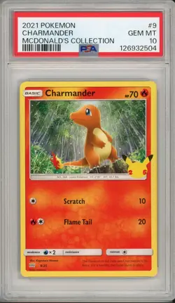 2017 Pokemon Mcdonald's Collection Charmander Non Holo #9 PSA 10 - Image 1