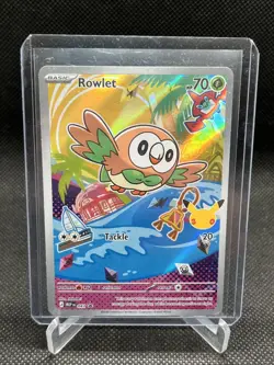 Pokemon First Partner Illustration- Rowlet MEP043 Full Art Black Star Promo - Image 1