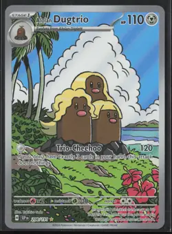 ALOLAN DUGTRIO 208/191 ILLUSTRATION RARE SURGING SPARKS POKEMON NM/M - Image 1