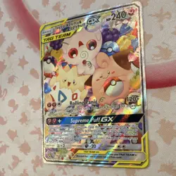 pokemon togepi & cleffa & igglybuff gx tag team promo holo 143a/236 240hp - Image 1