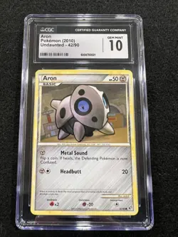 Pokemon Aron 42/90 from Undaunted in a CGC 10 !! - Image 1