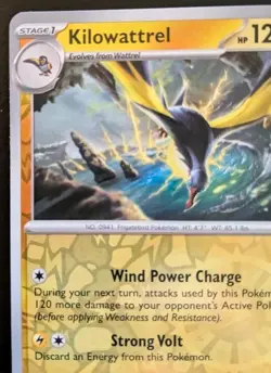Kilowattrel 076/167 Reverse Holo Uncommon Twilight Masquerade Pokemon TCG - Image 2