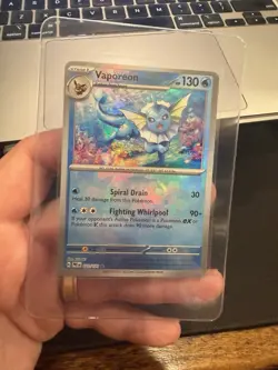 Vaporeon Master Ball Pattern 022/131 Pokemon TCG Prismatic Evolutions Holo - Image 1