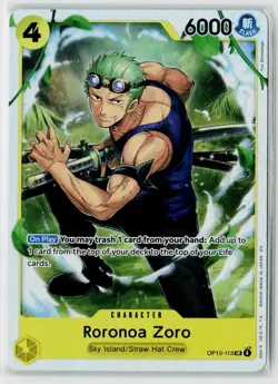 ONE PIECE Roronoa Zoro OP15-113 SR Adventure on Kami’s Island ENG - Image 1