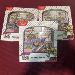 Pokemon TCG 3x 151 Alakazam ex Collection Box Sealed Scarlet And Violet - Image 1