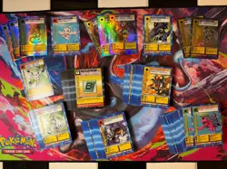 Lot x200 Digimon Digi-Battle Cards Game Bandai Upper Deck First Edition Holos - Image 2