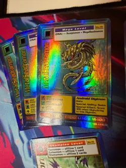 Lot x200 Digimon Digi-Battle Cards Game Bandai Upper Deck First Edition Holos - Image 4