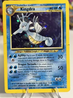 Kingdra - 8/111 - Pokemon Neo Genesis Unlimited Holo Rare Card WOTC LP - Image 3