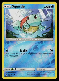 Pokemon Card Unbroken Bonds Squirtle 33/214 Common Reverse Holo - Image 1