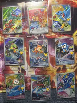Pokemon 2026 First Partner Illustration Collection Series 1 Promo Set (9 Cards) - Image 1