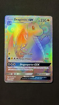Pokemon Dragonite GX SM156 Promo Full Art Holo Black Star Promo Card - Image 1