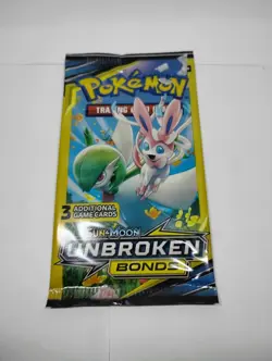 Pokemon Sun & Moon Unbroken Bonds Booster Pack 3 Cards Gardevoir Sylveon - Image 1