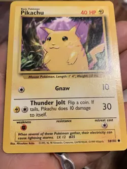 PIKACHU - 58/102 - Base Set - Pokemon Card - Base Set TCG - Image 2