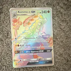 Pokemon Kommo-o GX Secret Rare Full Art Holo Guardians Rising 159/145 HP240 Card - Image 1