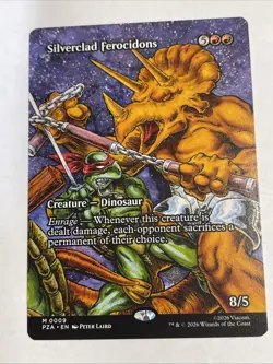 MTG Silverclad Ferocidons (Borderless) Ninja Turtles #9 Mythic - Image 1