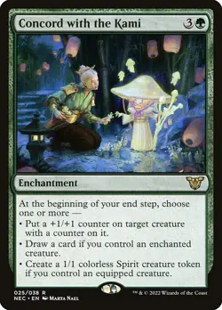 NM Concord with the Kami, MTG, Neon Dynasty Commander, Magic the Gathering, 25 - Image 1