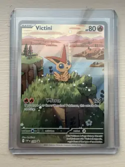 Pokemon Victini SVP 208 Illustration Rare Promo | Scarlet & Violet NM | - Image 1