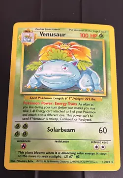 Pokemon TCG Venusaur Base Set 15/102 Holo 1999-2000 Wizards Base Set... - Image 1