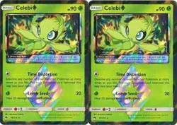 2x Celebi PRISM STAR x2 Holo Rare 19/214 Pokemon TCG SM Lost Thunder - LP - Image 1