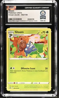 GUINNESS WORLD RECORD 1 OF 1 Gloom Pokemon (2023) Crown Zenith 002/159 - Image 1
