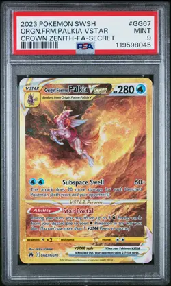 PSA 9 Origin Forme Palkia VSTAR #GG67 Pokemon Crown Zenith Galarian Gallery - Image 1