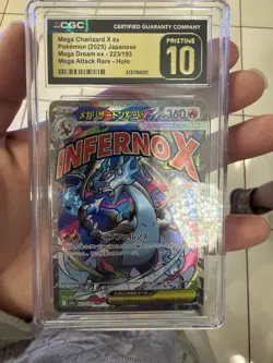 CGC Pristine 10 Mega Charizard X ex 223/193 Mega Dream ex Japanese Pokemon - Image 1