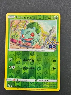 Bulbasaur Reverse Holo Common Pokemon GO 001/078 NM - Image 1