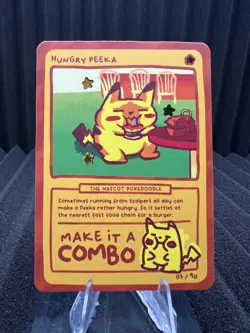 Hungry Peeka (Pikachu) 3/90 - Pokedoodles Set 2 Fan Art- Pokemon - Image 1