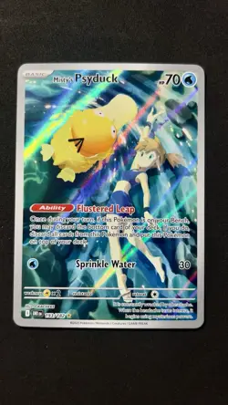 Pokemon Misty's Psyduck 193/182 Sv10 Destined Rivals Full Art Holo Rare B - Image 1