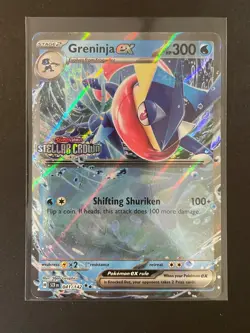 Pokemon Greninja ex 041/142 Stellar Crown Stamped Double Rare Promo NM/LP - Image 1
