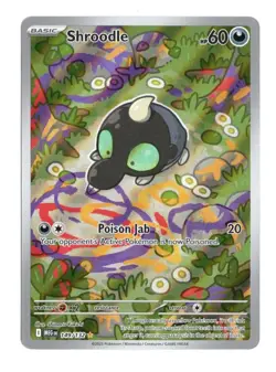 Pokemon Shroodle 14/132 Mega Evolution Illustration Rare Full Art NM 2025 - Image 1