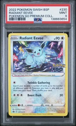 2022 POKEMON SWSH BLACK STAR PROMO #230 RADIANT EEVEE PSA 9 - Image 1