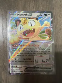 Pokemon Meowth ex 062/088 Me03: Perfect Order Holo NM - Image 1