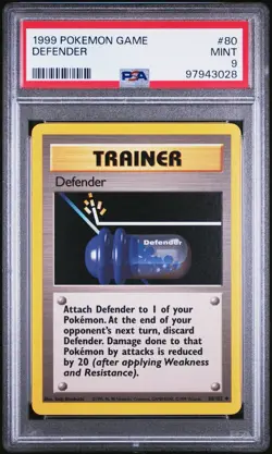 1999 Pokemon Base Set Defender #80 PSA 9 MINT Wizards of the Coast (WOTC) - Image 1