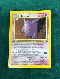 Gengar 1st Edition Holo #5/62 – Pokemon Fossil Set - Image 1