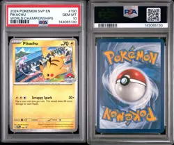 Pokemon Pikachu 190 SVP EN World Championships Promo Stamped PSA 10 2024 - Image 3