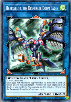 Hraesvelgr, the Desperate Doom Eagle MP20-EN141 Yu-Gi-Oh! 1st Edition Light Play - Image 1
