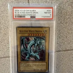 Konami Blue-Eyes White Dragon SKE-001 Kaiba Evolution PSA 8 2004 - Image 1