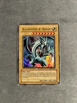 Yu-Gi-Oh! Blauaugiger W. Drache LOB-G001 Ultra Rare Vintage! - Image 1