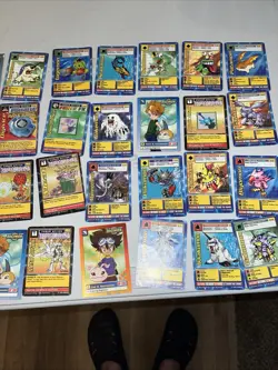 Lot Of 26 Vintage Digimon Cards 1999 LP To Mostly HP DMG, For Deck Building - Image 1