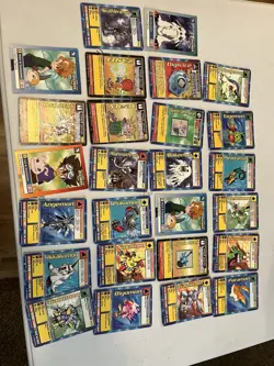 Lot Of 26 Vintage Digimon Cards 1999 LP To Mostly HP DMG, For Deck Building - Image 2