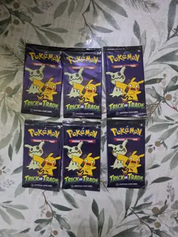6 Pack Pokemon TCG Trick or Trade Booster Packs 2023 Halloween Card Lot Bundle - Image 1