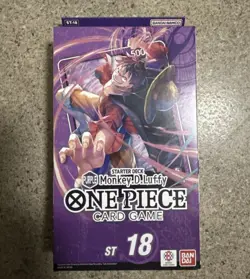 One Piece card game English Starter Deck Purple Luffy ST-18 Sealed - Image 1